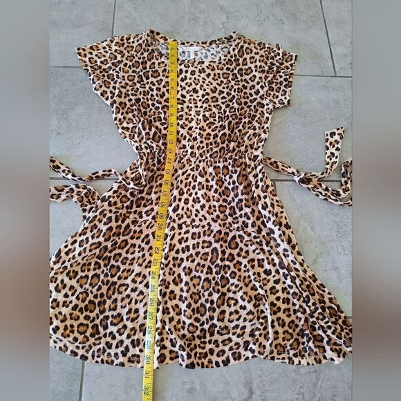Rebecca Taylor Leopard print 100% linen dress size xs‎ - Picture 1 of 6
